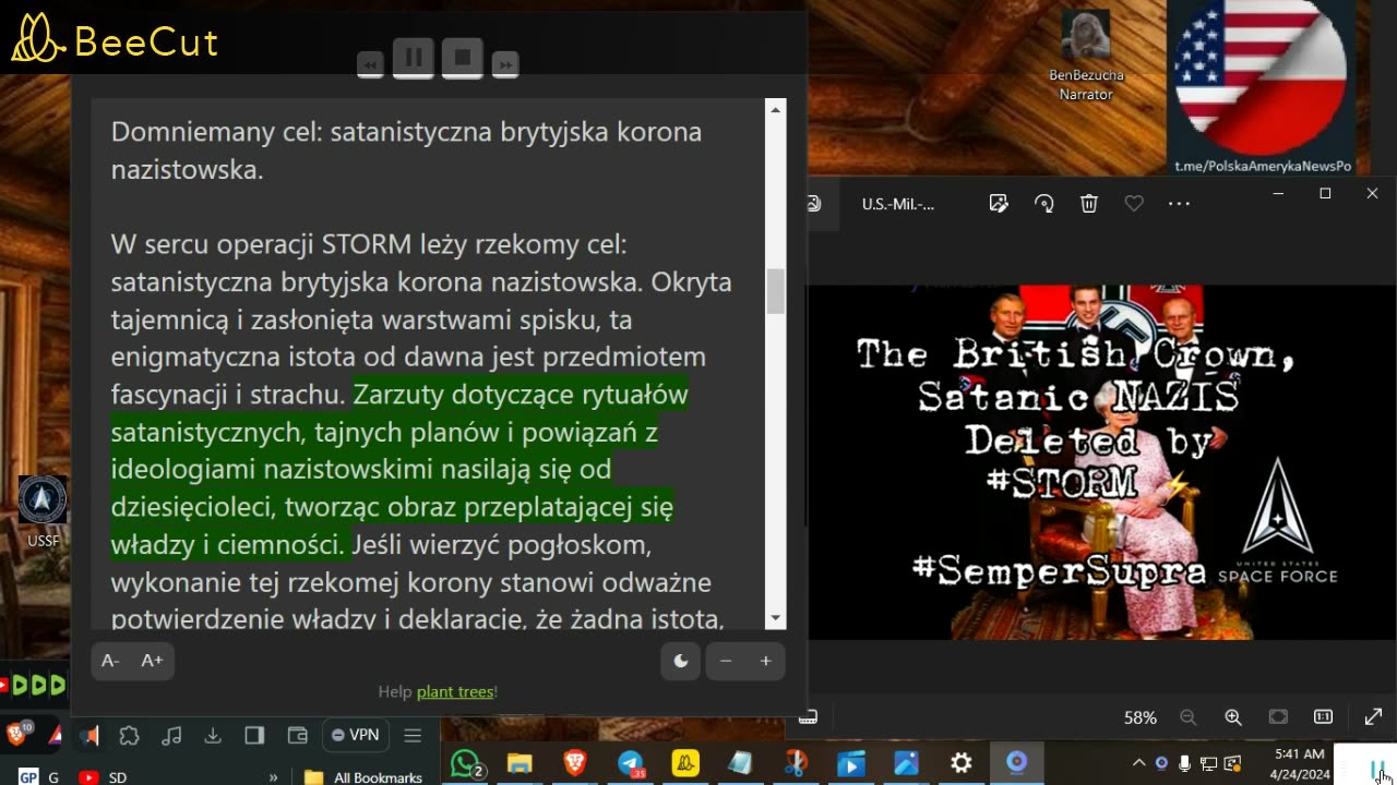 AMG🔴🔴STORM usunął satanistyczną brytyjską koronę NAZI