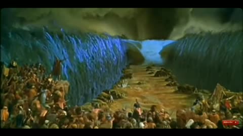 Moses divides the red sea