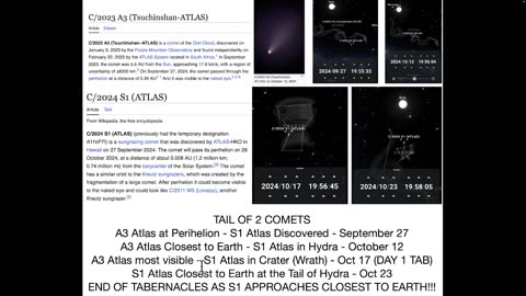 TAIL OF 2 COMETS!!! FEAST OF TABERNACLES OCTOBER 17-26,2024