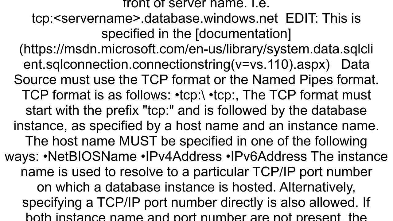 Azure Error A networkrelated or instancespecific error occurred while establishing a connection to