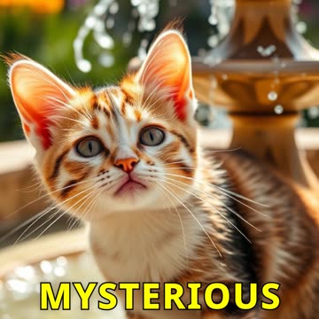 Cats Playing with Water Fountains