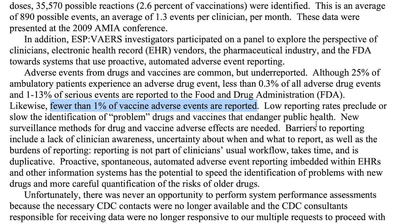 DID YOU KNOW? LATEST VAERS.