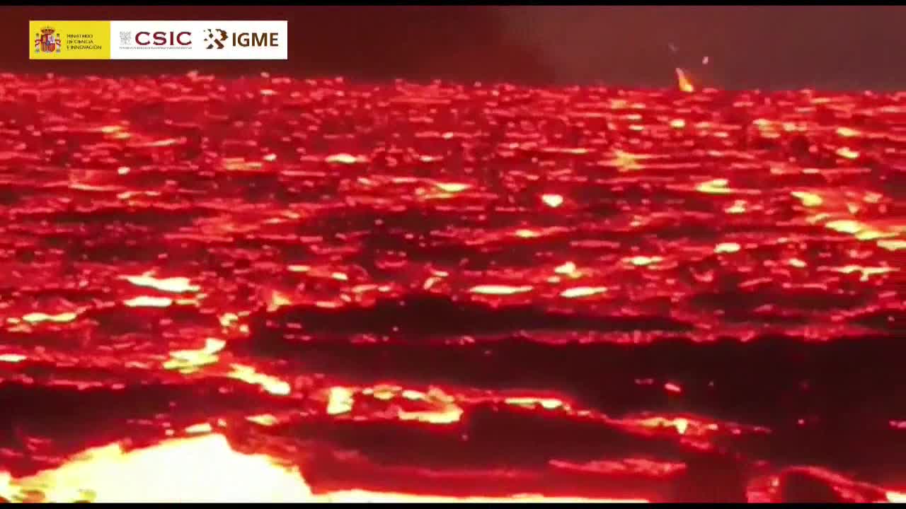 La temperatura de las coladas en La Laguna alcanza picos de 1.150 grados