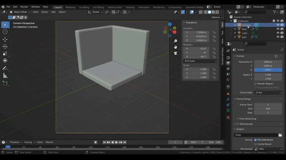 Adjust camera position