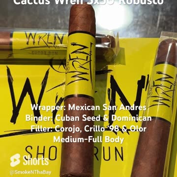 Blackbird Cigar Co. Cactus Wren 5x50 Robusto #Shorts #Short #Cigars #CigarOfTheDay #Cigar #SNTB