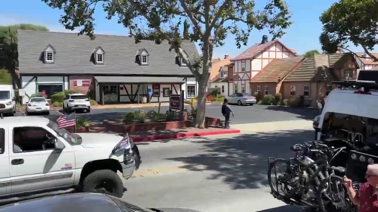 A caravan of Trump supporters just drove through downtown Solvang