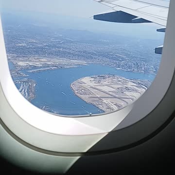 Flying home was cool.