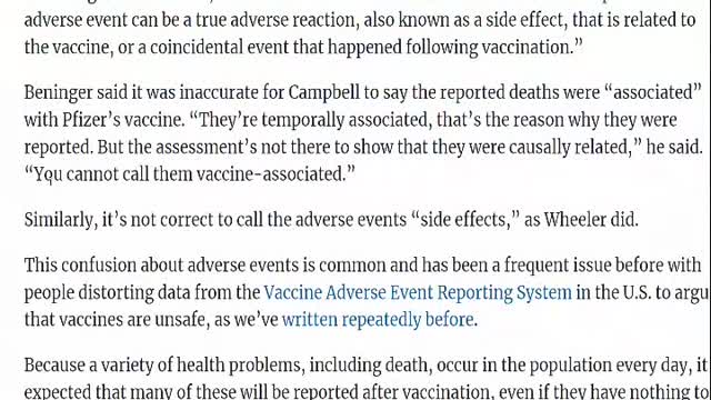 Pfizer documents are being misinterpreted