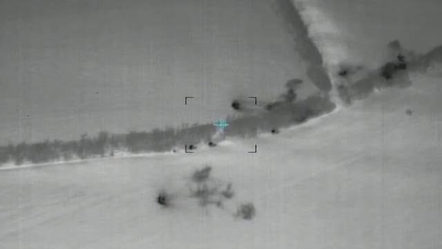 The combat work of the Russian artillery together with the operators of the UAV