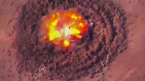 Video shows Russian airstrike on Ukrainian anti-aircraft system