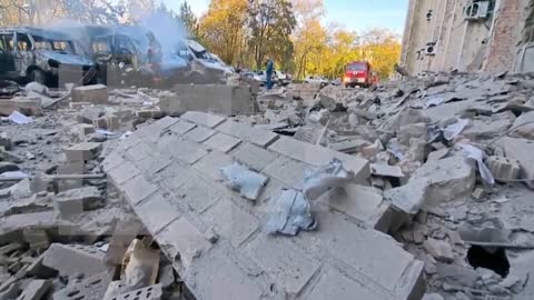 Consequences of the shelling of the Donetsk