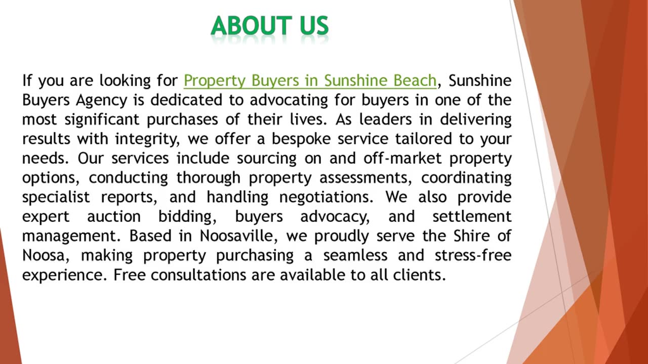 If you are looking for Property Buyers in Sunshine Beach