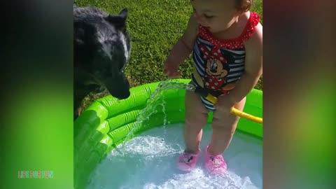 😂funniest videos when kids jump into the pool😂