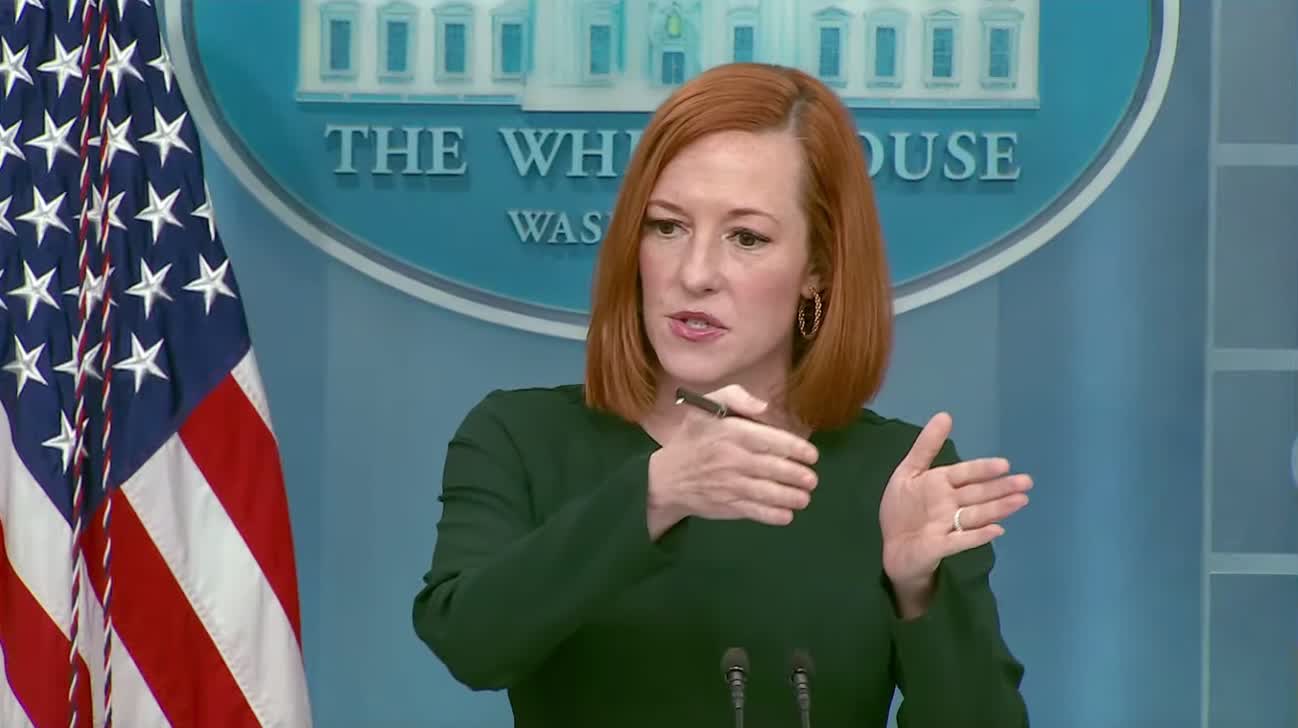 Psaki says restarting construction on the Keystone XL pipeline "would not address any of the problems that we're having currently."