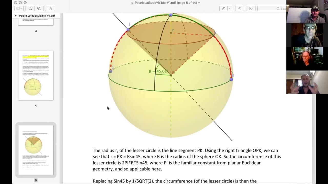 Spherical Geometry due to the Shape of our Eye