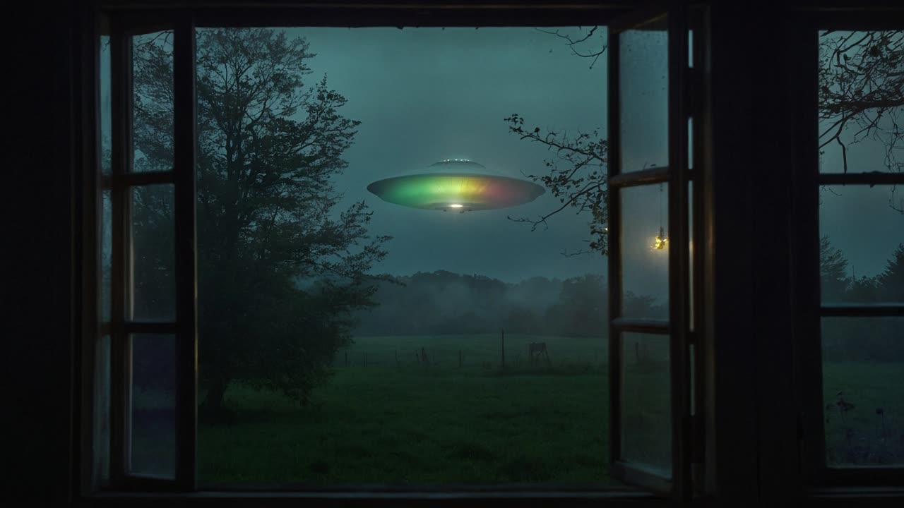 Eerie UFO Encounter: Lights & Fog : 2 Hours of Ambient Wind Sounds