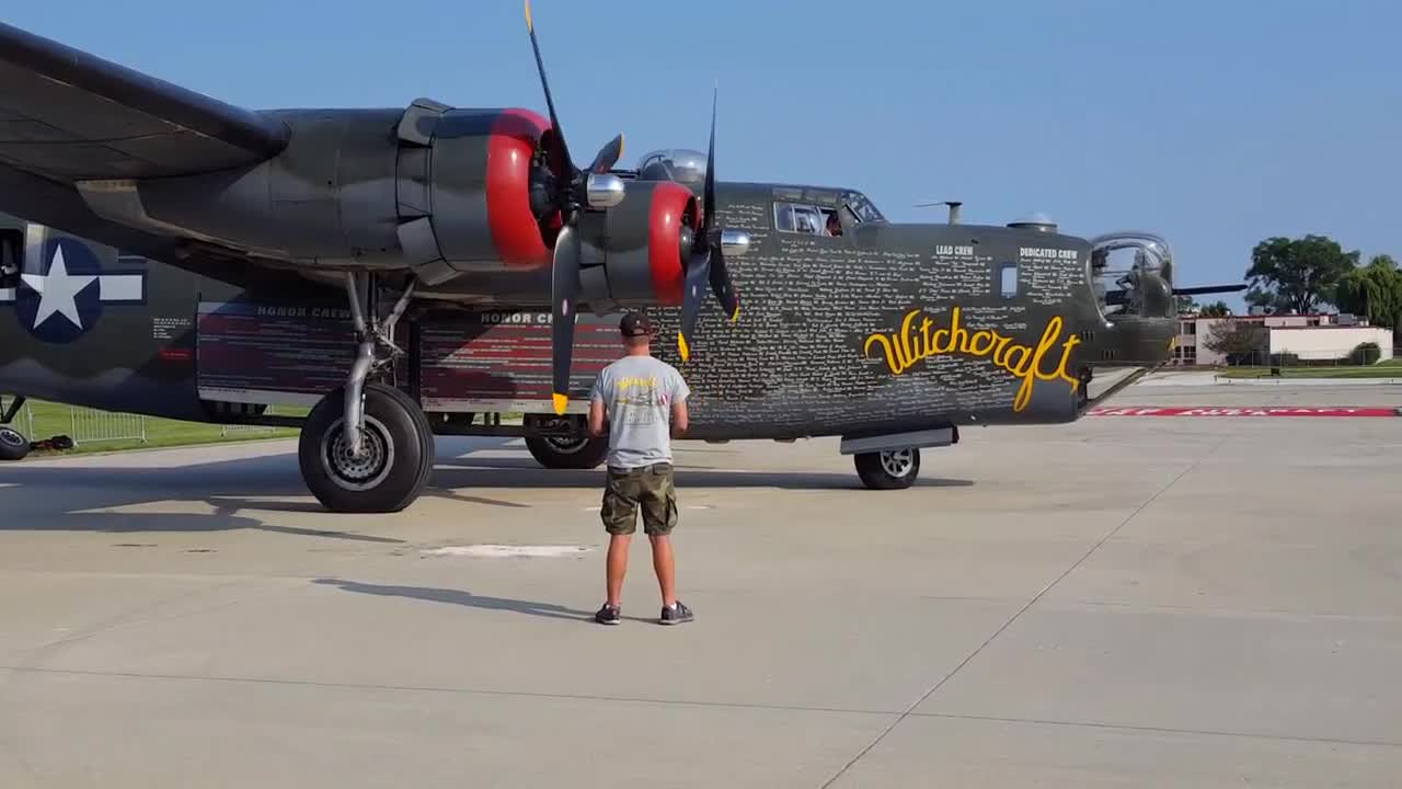 One of a kind WWII aircraft flies across Chicago skyline