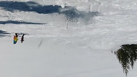 Upside down camera ski fall