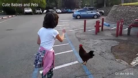 Funny Roosters Chasing Kids🐔🐓🐔 Funniest Animals Videos Compilation 2018