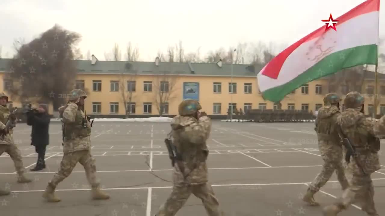Ceremony for the completion of the CSTO peacekeeping mission in Kazakhstan.