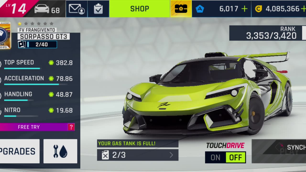 Asphalt 9: Legends - FV Frangivento Sorpasso GT3 Customize, Error Executing Race