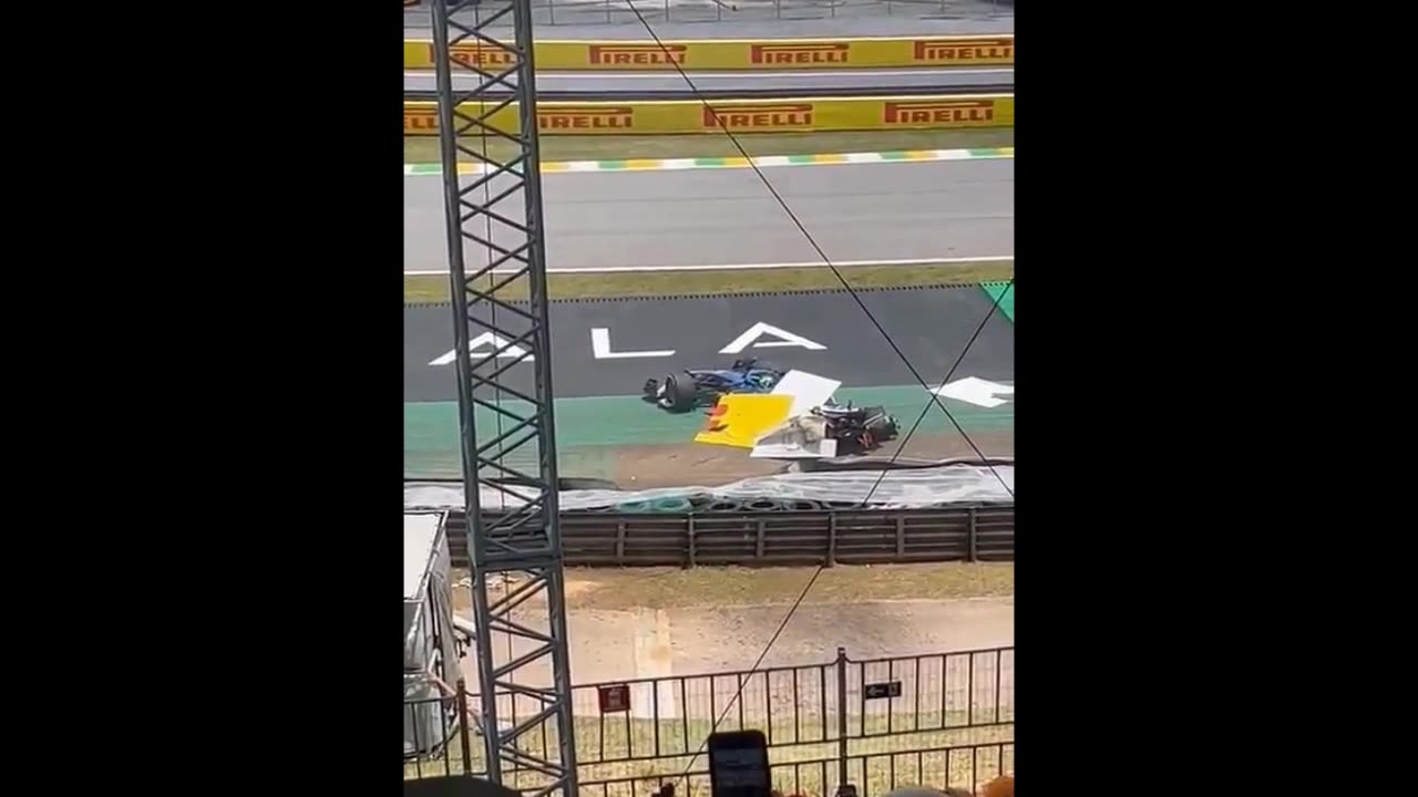 Formula One Car Crash Grandstand View