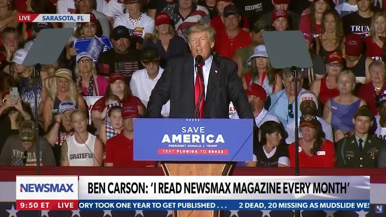 President TRUMP at Sarasota FL Rally: "Who shot Ashli Babbitt? We all saw the hand, we saw the gun."