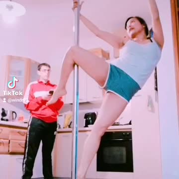 Balerina on pole dance