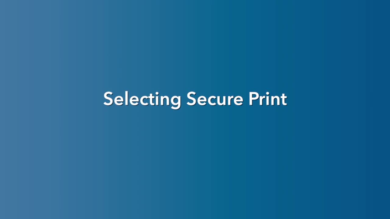 Xerox Feature : Secure Print