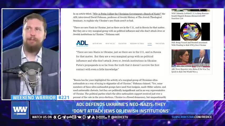 ADL Gives the 'Neo-Nazis' In Ukraine A Pass, They Aren't So Bad