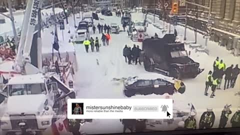 POLICE BEATING CANADIANS FOR PEACEFUL PROTEST