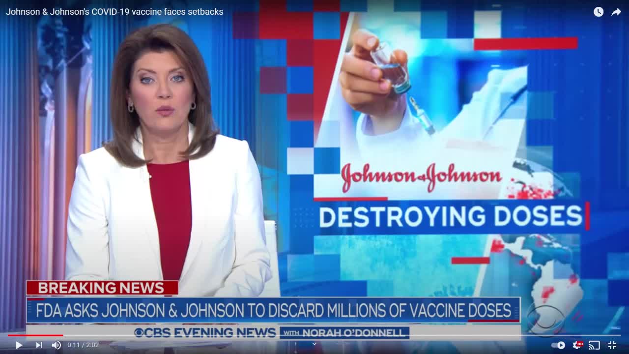 Johnson & Johnson, Descarta Milhôes de VACINAS CONTAMINADAS.