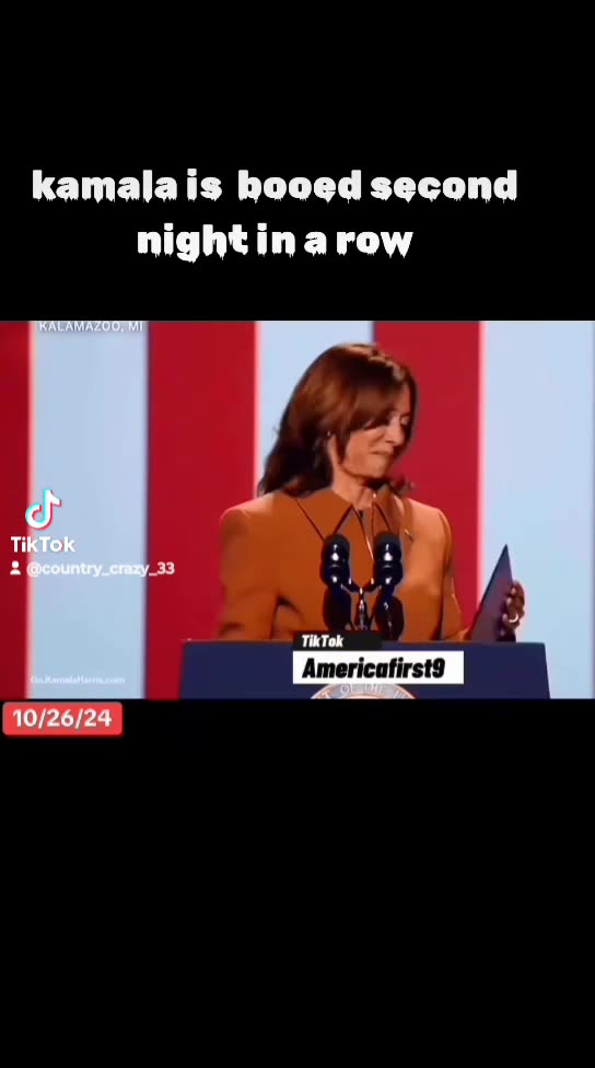 Kamala is booed for the second night in a row