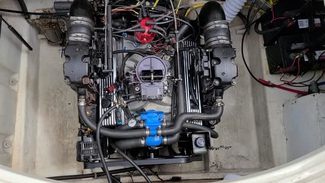 First engine start on marine 383 Stroker