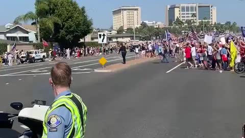 Streets are bursting for Trump in California