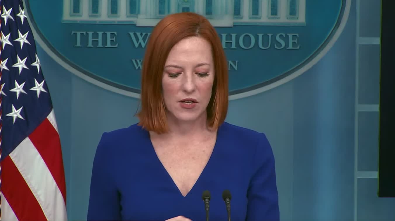 Psaki mentions Medicaid for "pregnant and postpartum people"