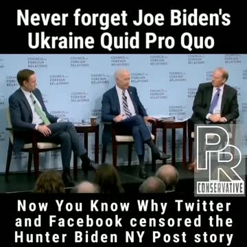 Joe Biden admitting to a quid pro quo with Ukraine