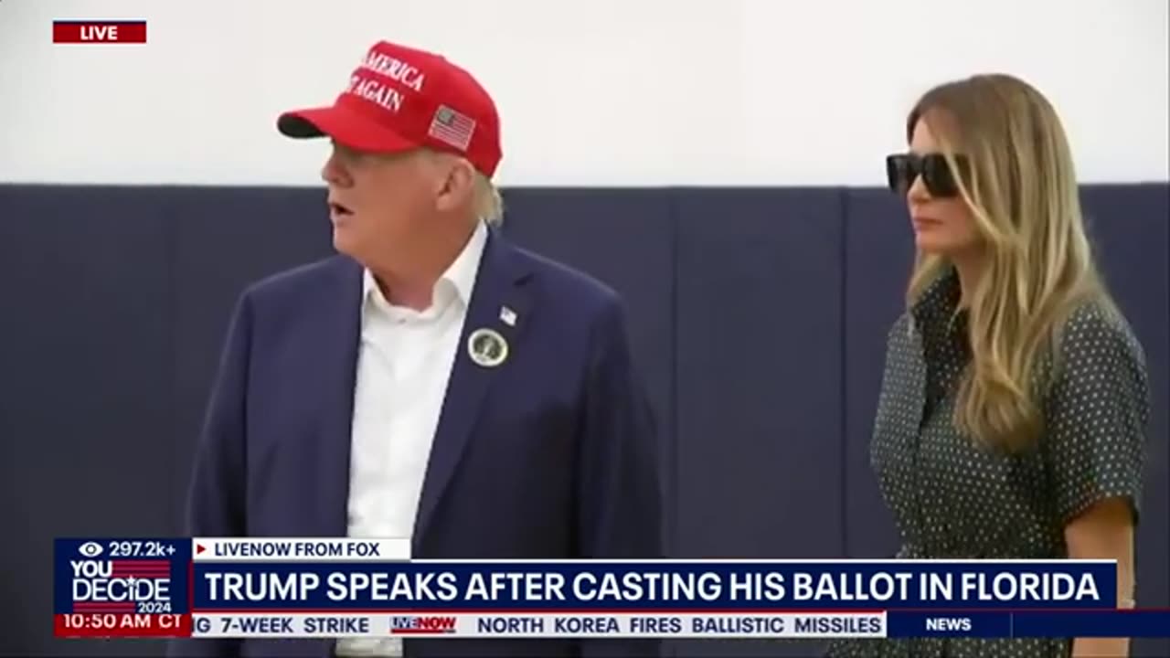 Trump votes in Florida, 'We're gonna make America great again' | LiveNOW from FOX