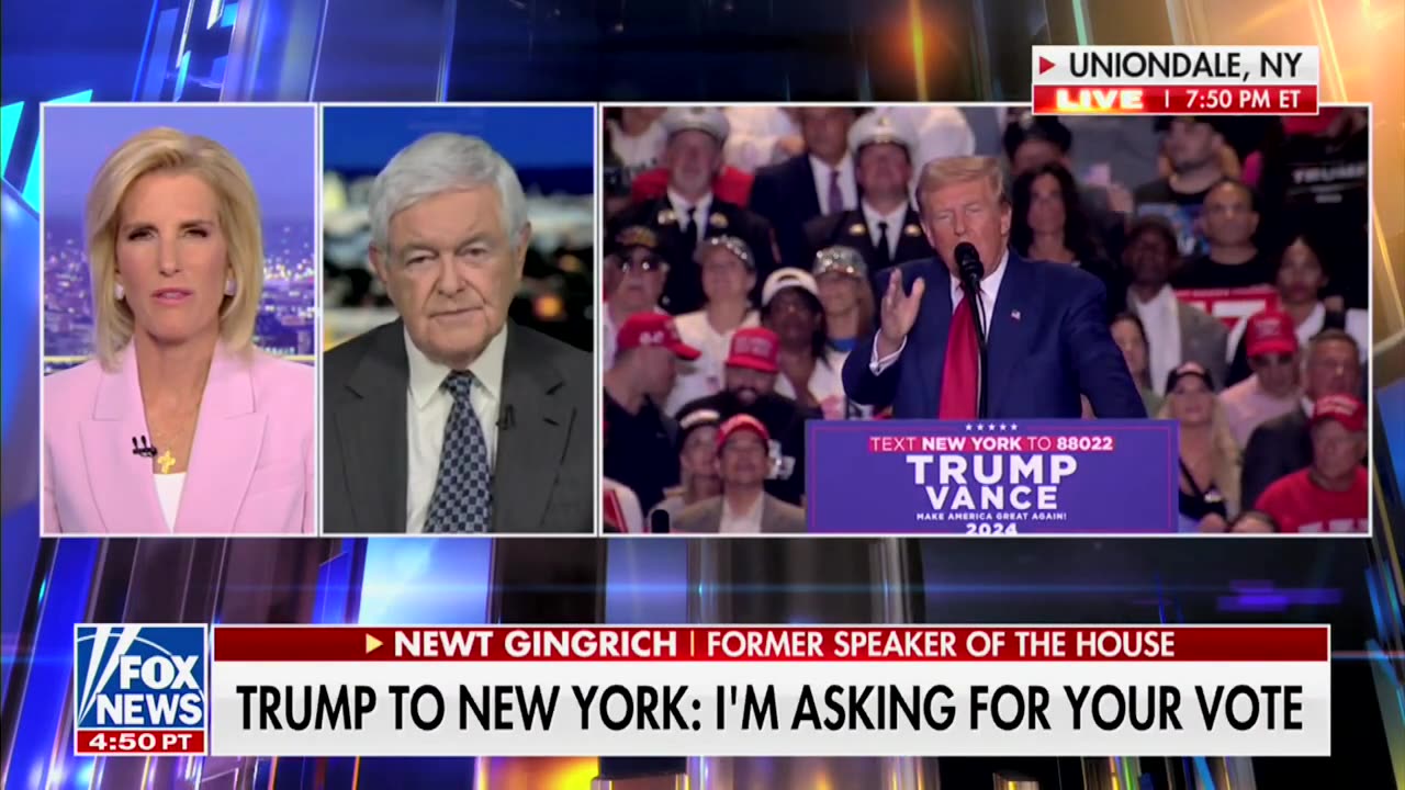 Newt Gingrich Lists Reasons Why Trump Feels He Can Flip Major Blue State Red