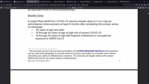 Comirnaty & BNT162b2 V8/ V9 / What is Approved / EUA