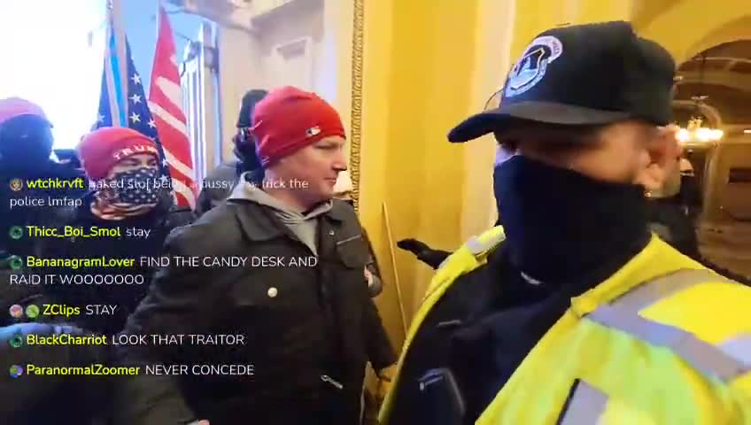 Capitol Police taking selfies with Patriots