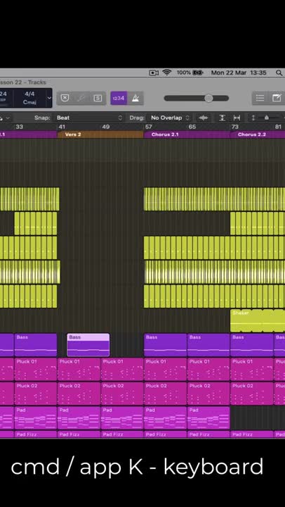 LOGIC PRO Keyboard Shortcuts Pt 2