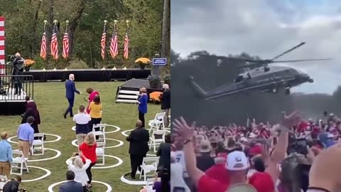 Joe Biden Rally Arrival vs Donald Trump