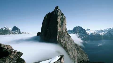 Beautiful Mountain and Clouds