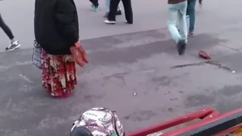 Street fight in Sankt-Petersburg