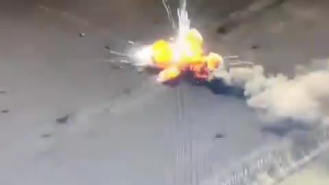 The exact moment a Russian tank was blown up