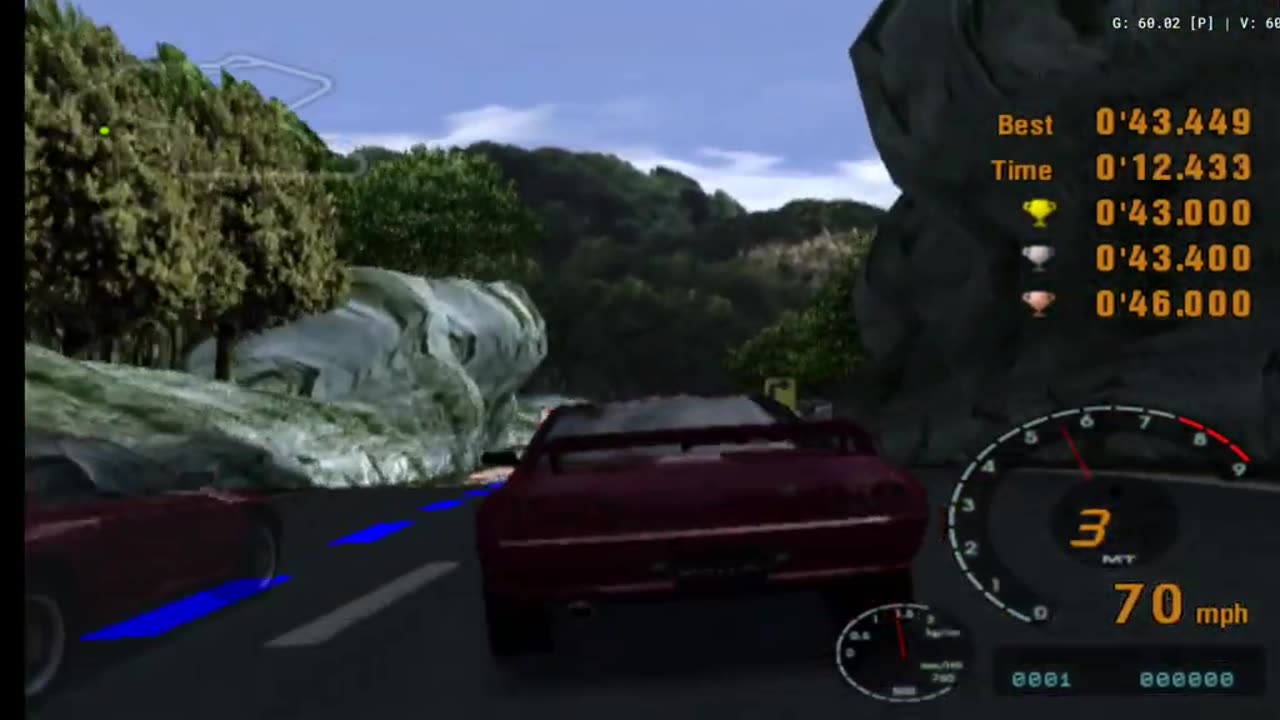 Gran Turismo 3 - License Test B-8 1st Try(AetherSX2 HD)