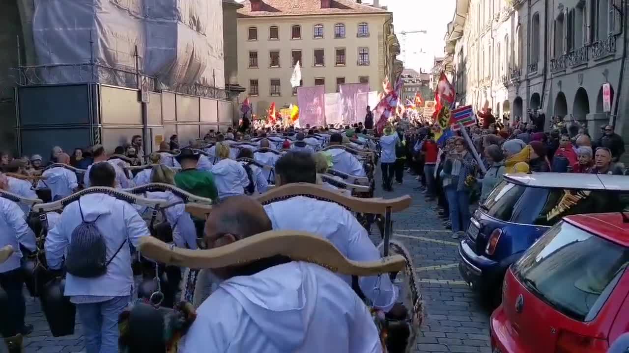 Vaccine Passport Protest in Bern, Switzerland