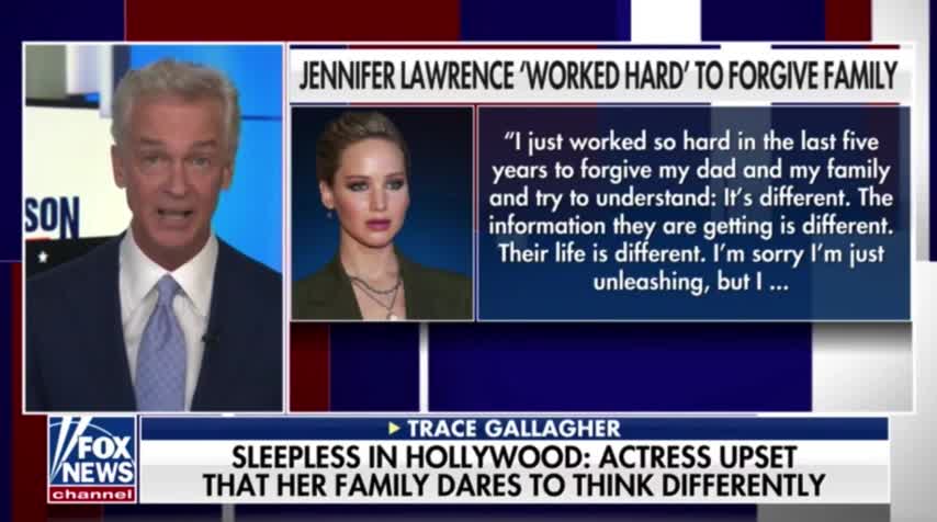 Tucker Carlson reacts to Jennifer Lawrence saying she has nightmares about him!!