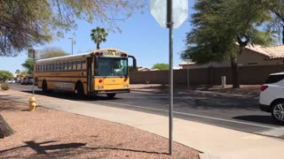 Bus T207 turning from a different angle.